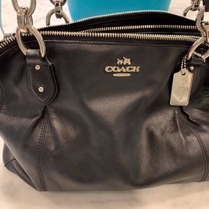 Coach Black Soft Leather Shoulder Bag